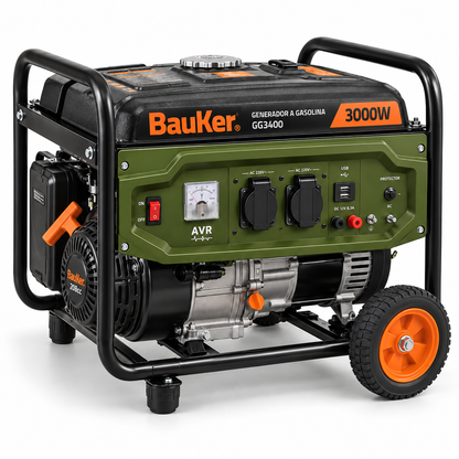 Generador Eléctrico Bauker GG3400 3000W Gasolina