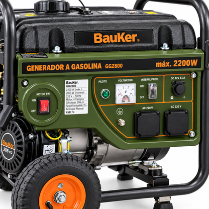 Generador Eléctrico Bauker GG2800 2200W Gasolina