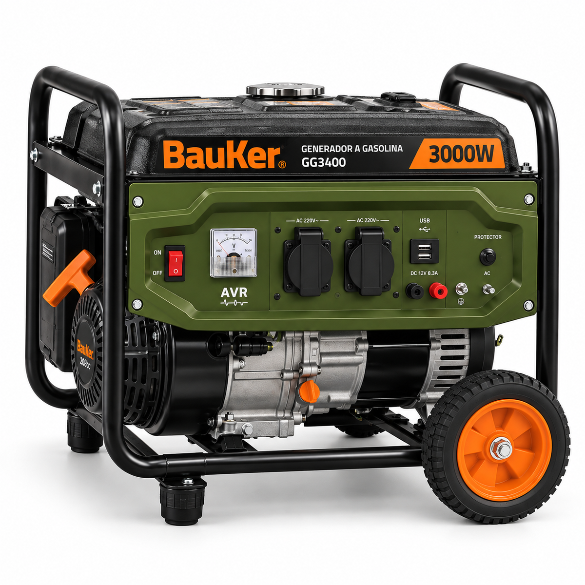 Generador Eléctrico Bauker GG3400 3000W Gasolina