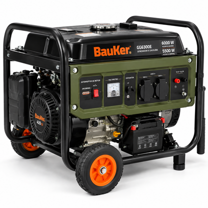 Generador Eléctrico Bauker GG6300E 6000W Gasolina