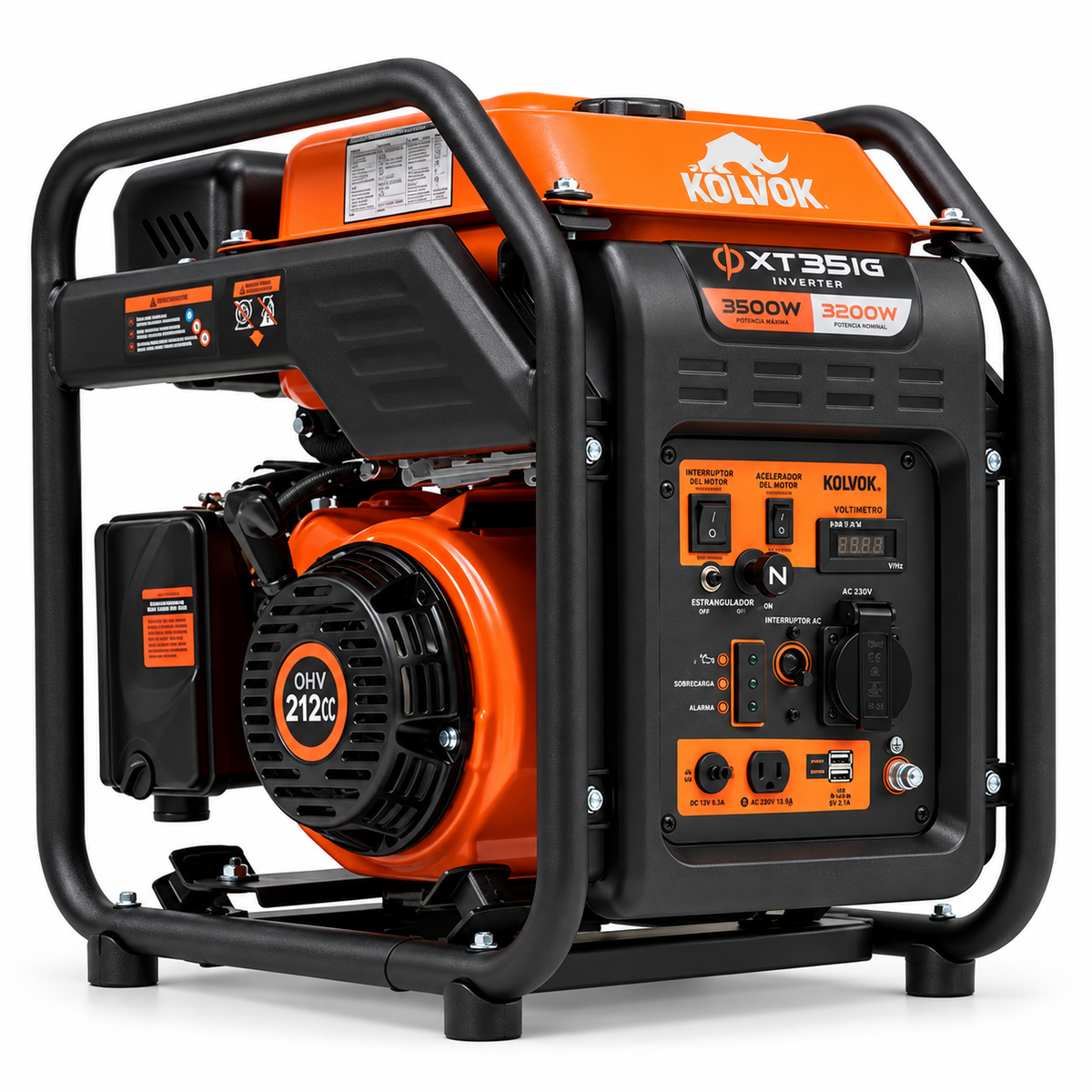 Generador Inverter Kolvok XT35IG 3500W a Gasolina – 220V Monofásico