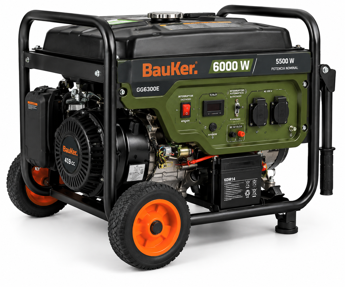Generador Eléctrico Bauker GG6300E 6000W Gasolina