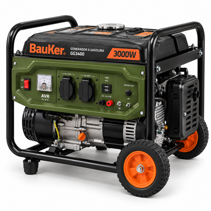 Generador Eléctrico Bauker GG3400 3000W Gasolina