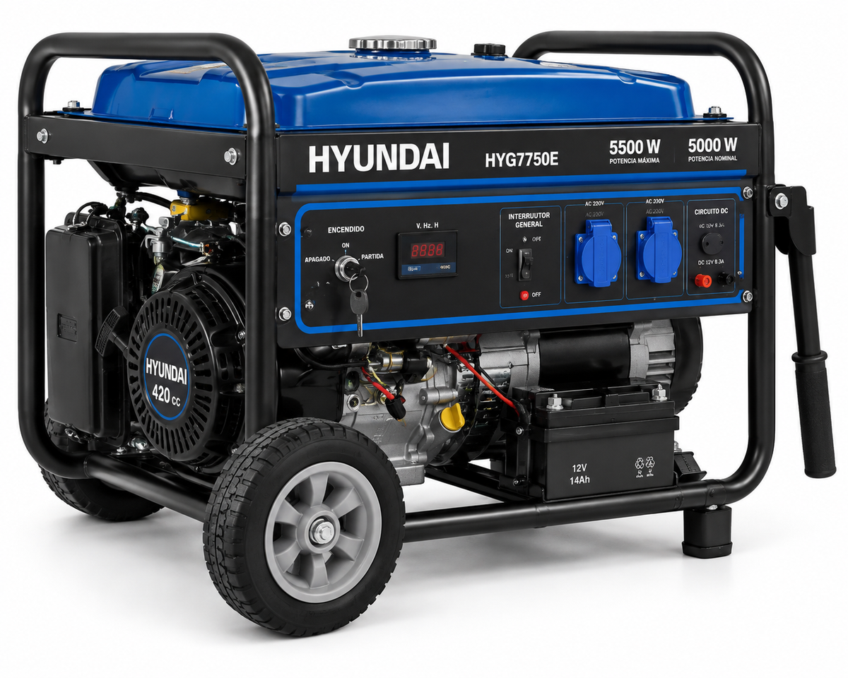 Generador Eléctrico Hyundai HYG7750E 5500W Gasolina